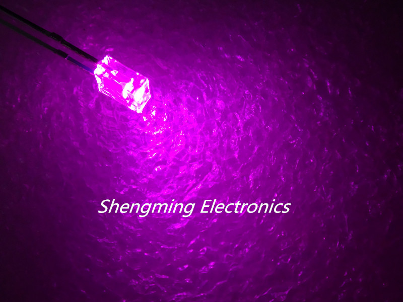 100pcs 2x3x4 Pink led water clear 600-800mcd