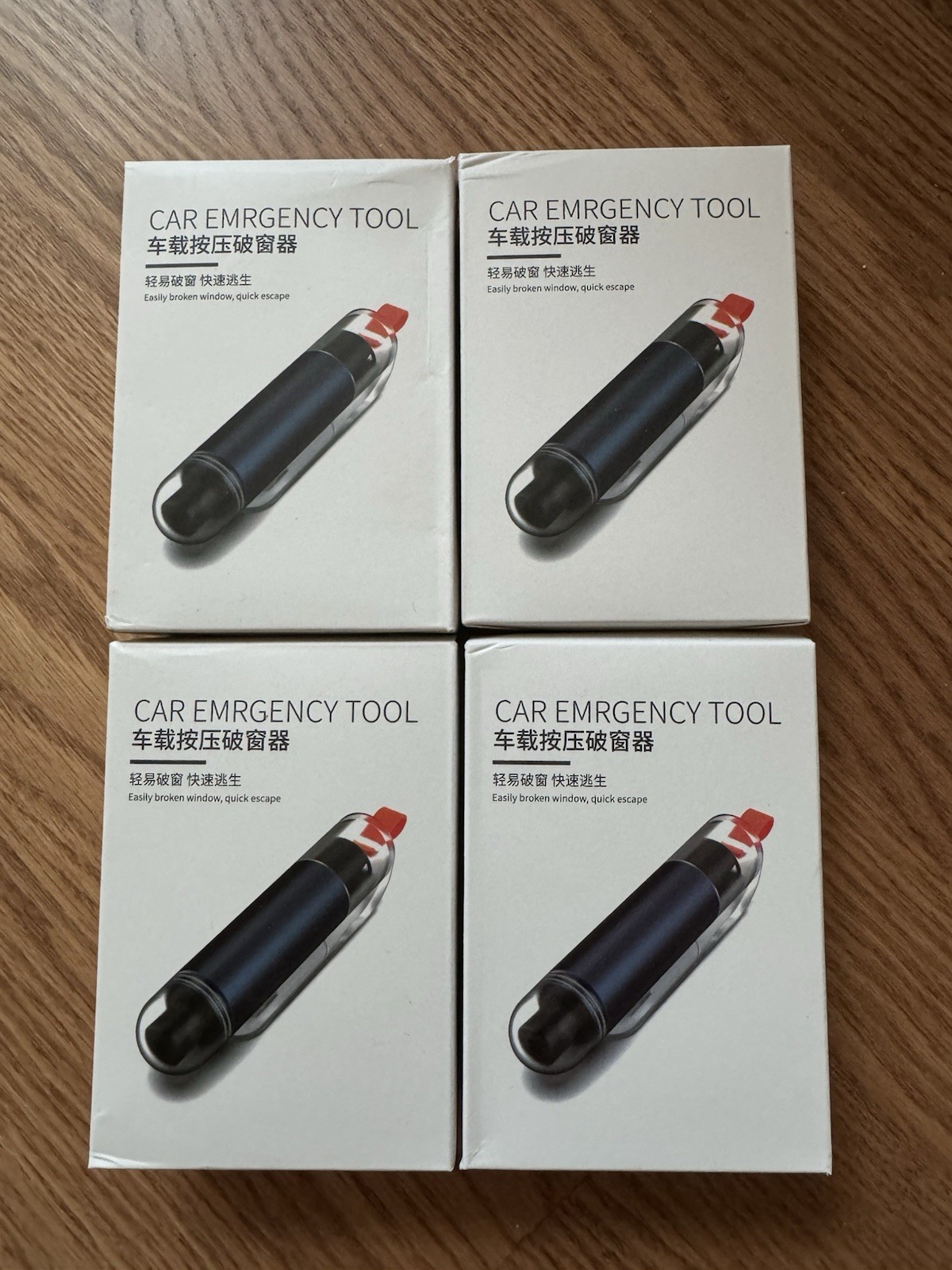 2-in-1 Car Emergency Escape Tool Window Breaker & Seatbelt Cutter Set Of 4 NIB
