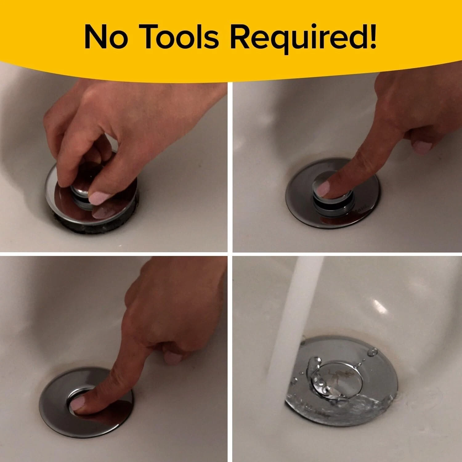 Drain Magic Universal Sink Stopper, Instantly Replace Broken Stoppers US Stock