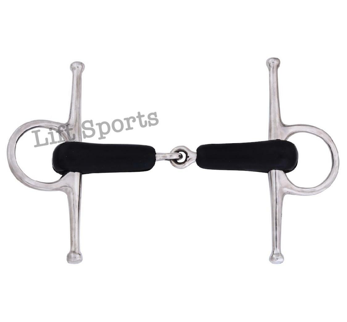 New Horse Rubber Full Cheek Bit Stainless Steel All size Snaffle Jointed
