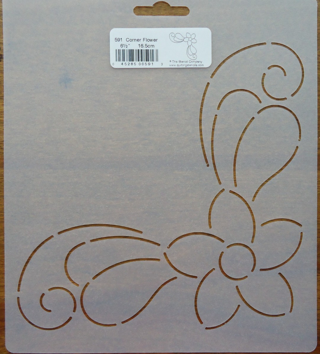 Stencil Quilting Corner Flower 6 1/2" (16.5cm)  crafts QC sew 591 template