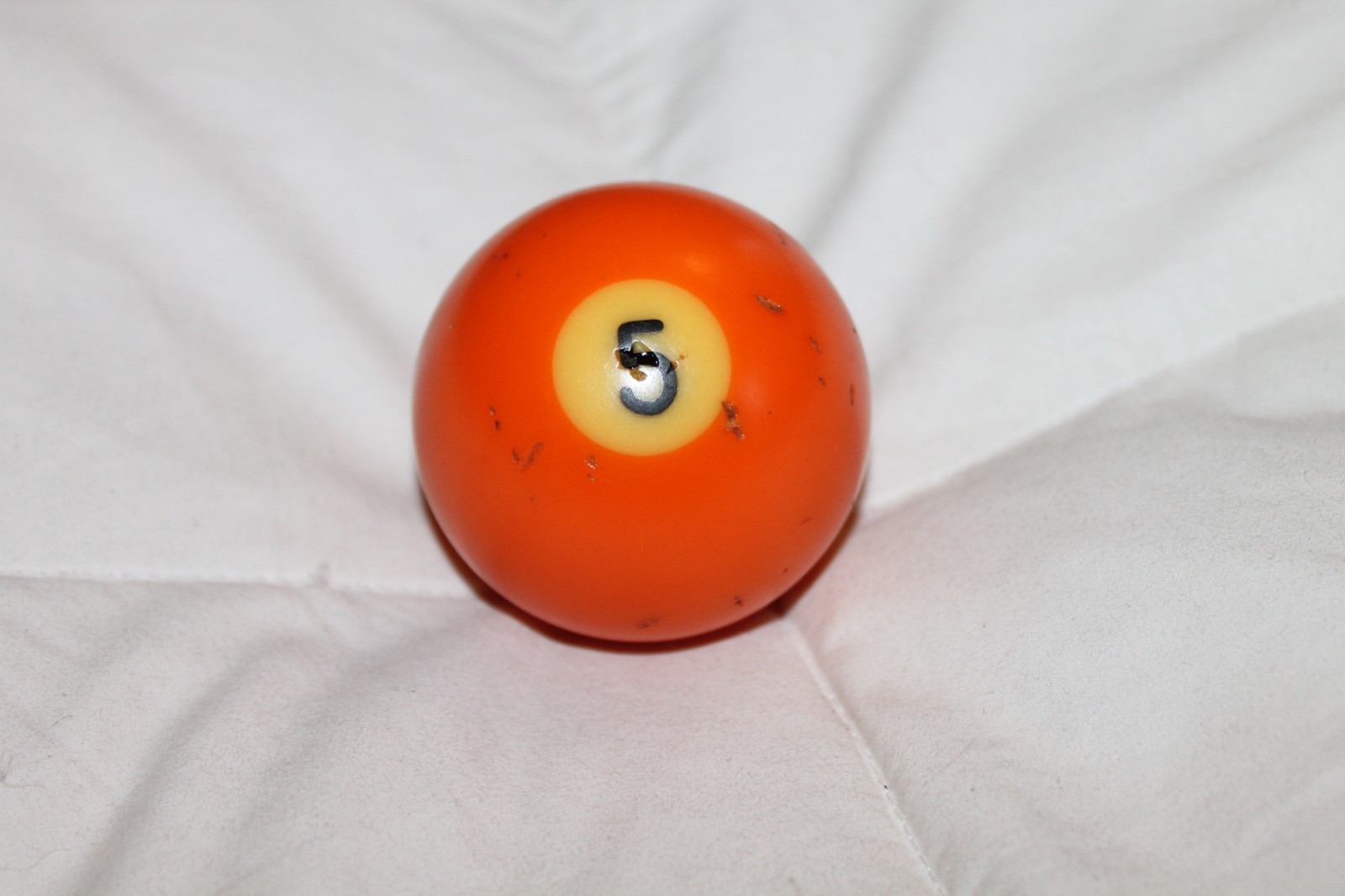 Vintage Pool Table Billiard Ball #5 Solid Replacement Piece