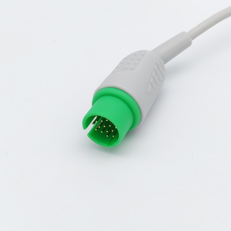 17pin Direct-Connect ECG Patient Cable 5-Leads Snap Compatible with Spacelabs