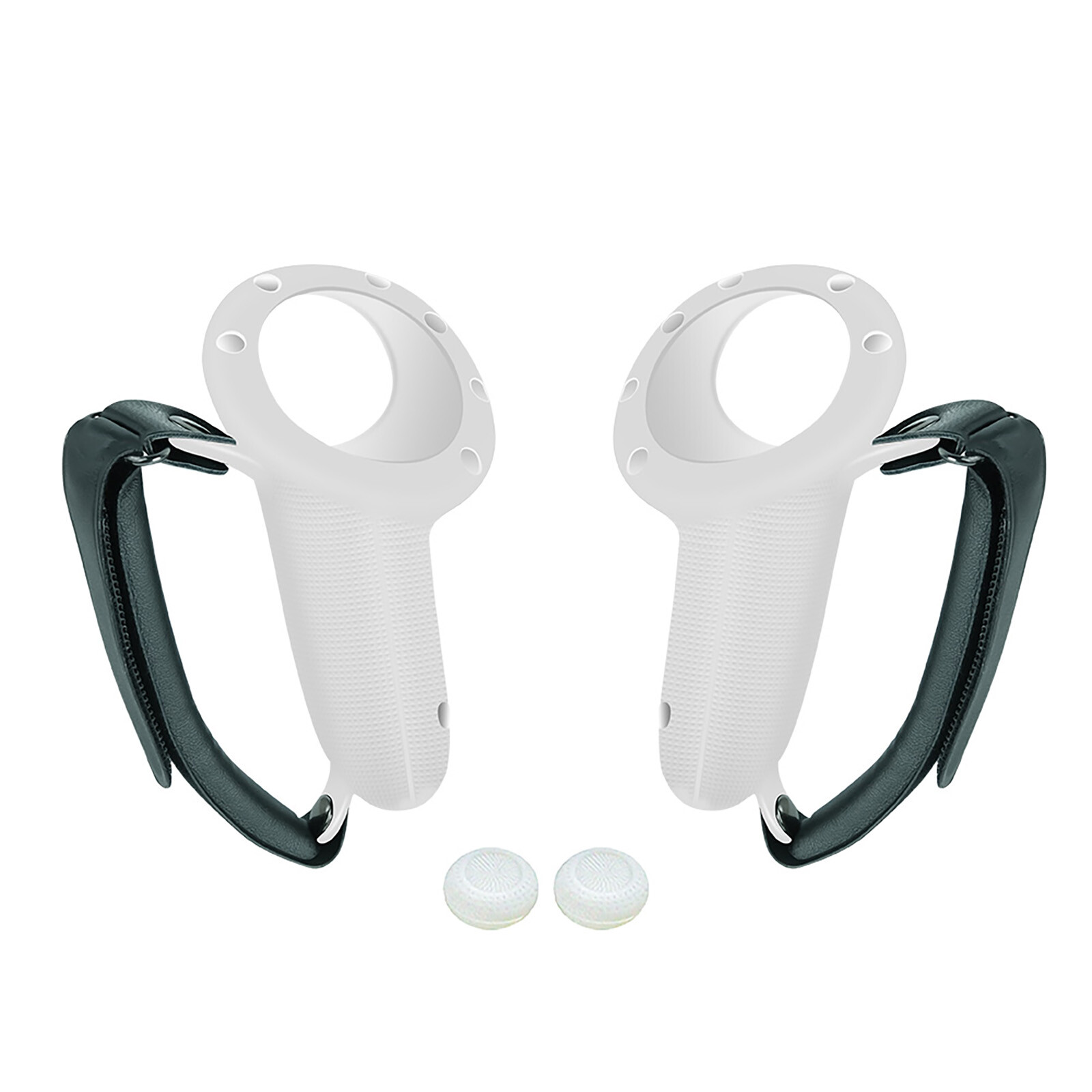 For Quest 3 VR Headset Controller Hand Grip Silicone Protective Cover with Strap