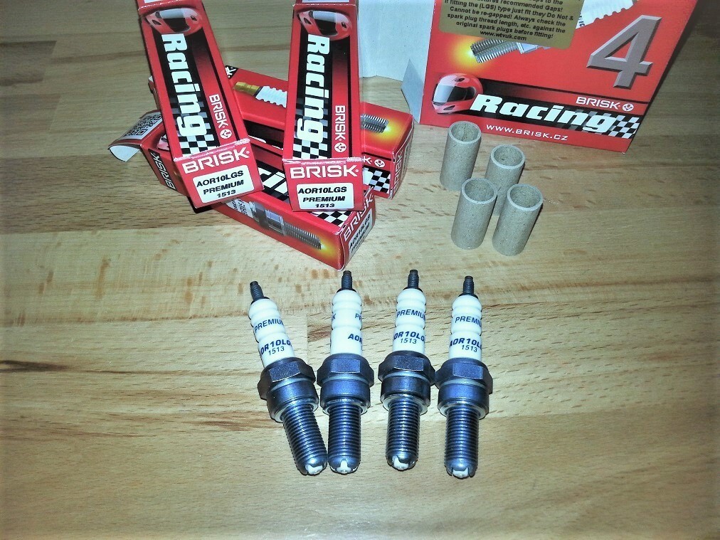 4x BRISK AOR10LGS-nc Racing Spark Plugs fit: Suzuki GSX1300R Hayabusa 1999-2022
