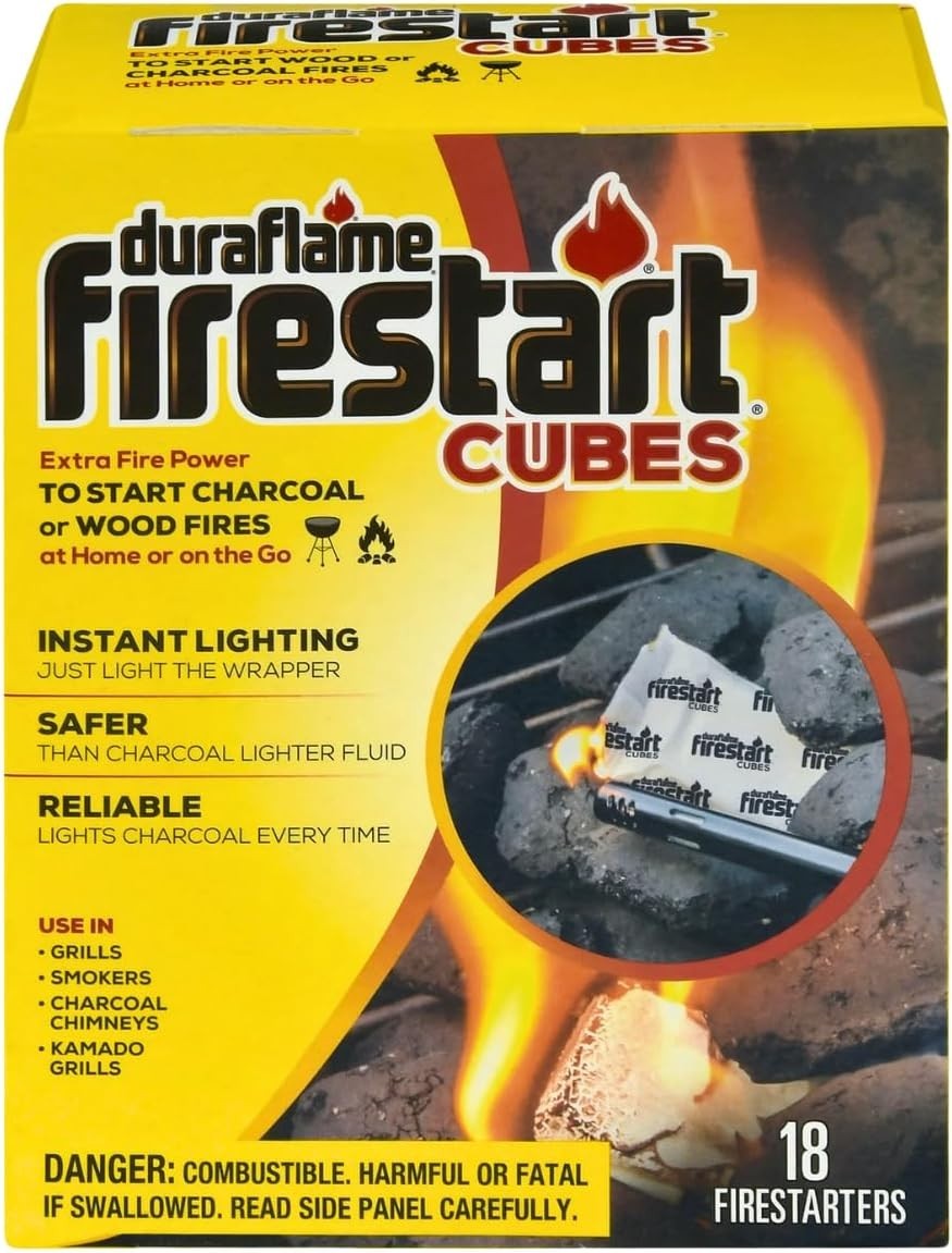 Firestart Cubes - 18 Pack of Quick Lighting, Eco-Friendly Firelighters, 3 Pack