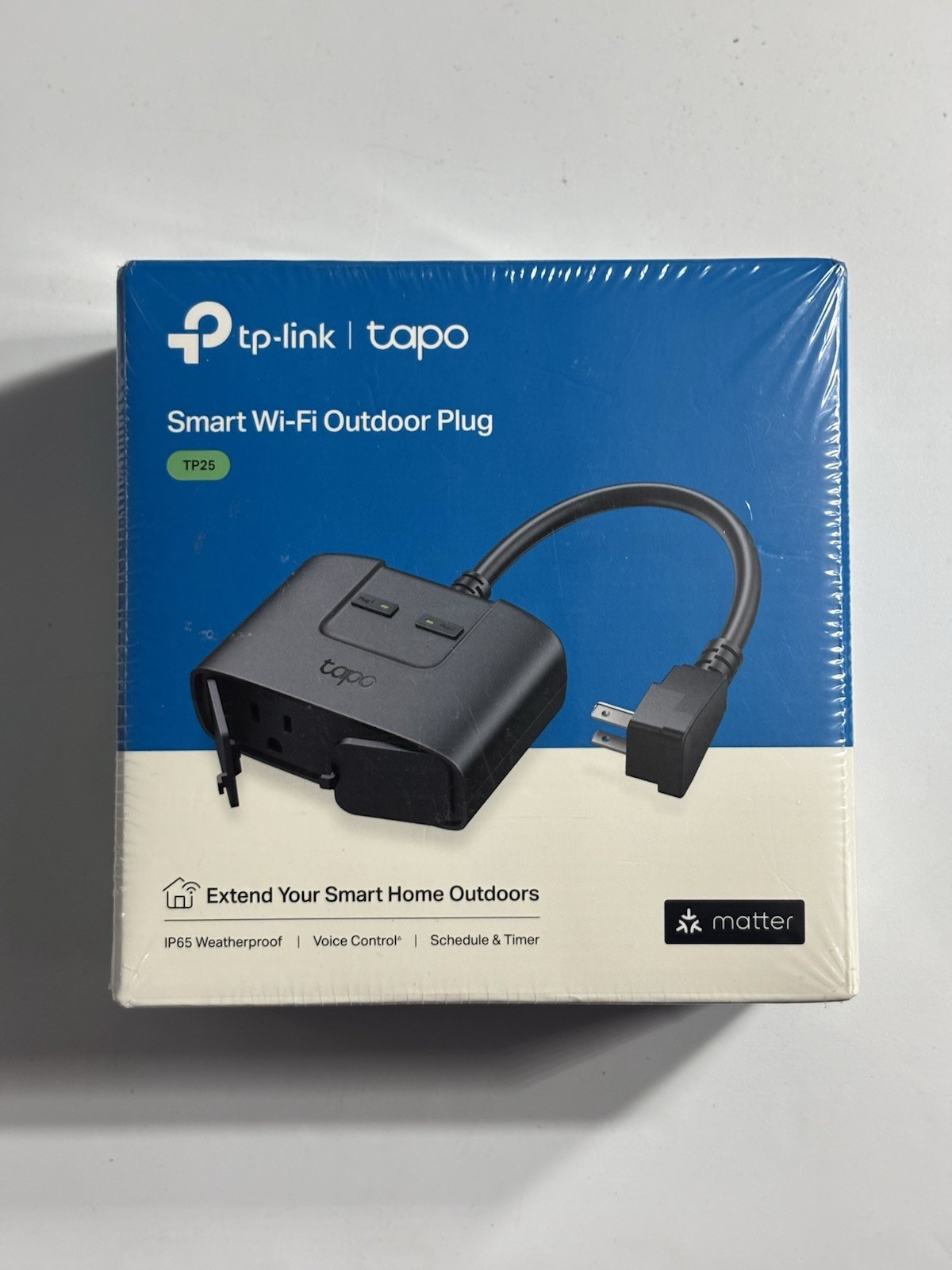 TP-Link Tapo Smart Wi-Fi Outdoor Plug Black Tp25 Sealed Brand New