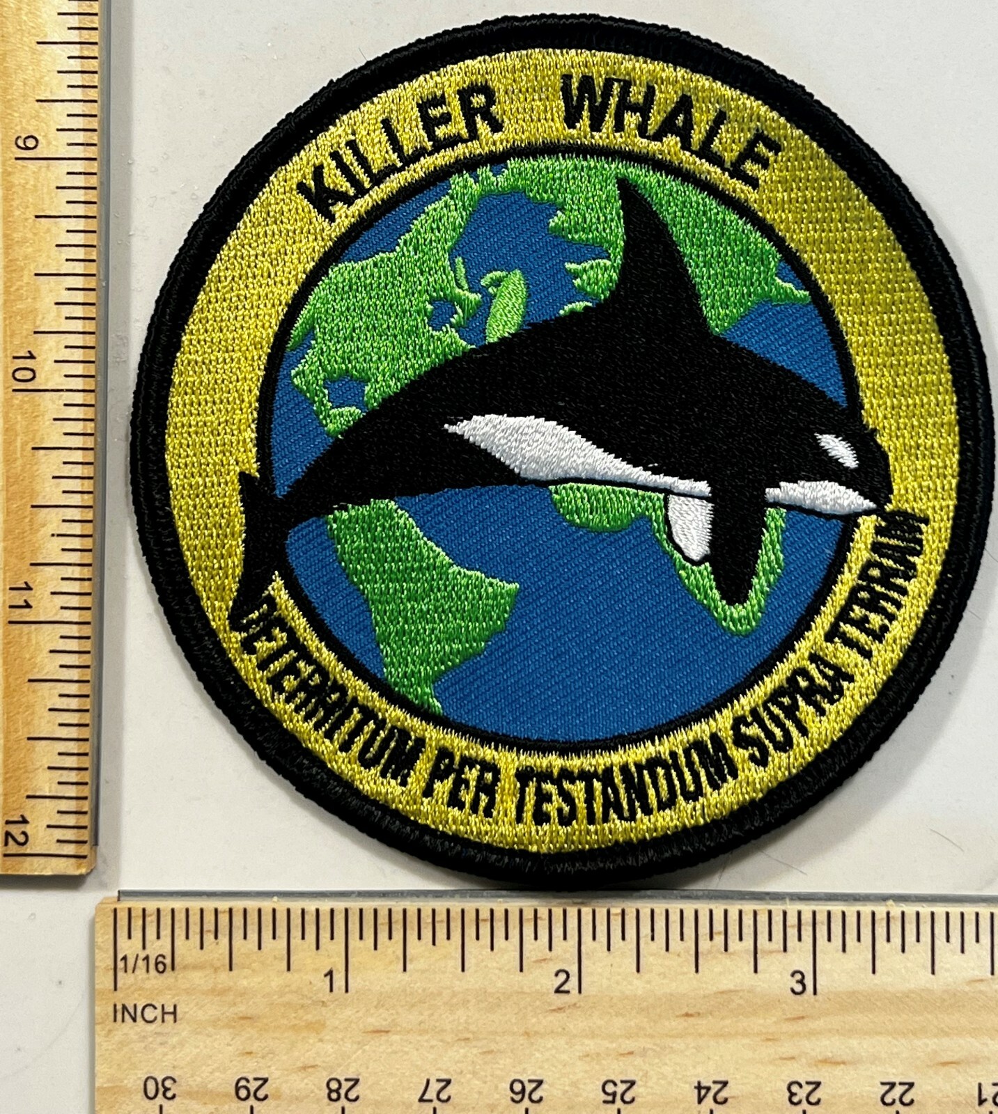 RARE - BLACK OPS MILITARY PATCH – KILLER WHALE AGM-137 TRI SERVICE ATTACK MISSLE