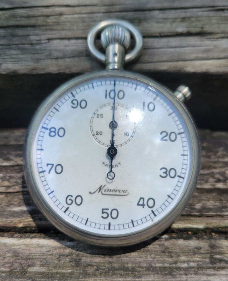Vintage Minerva Stopwatch 762039 1 Works 1948