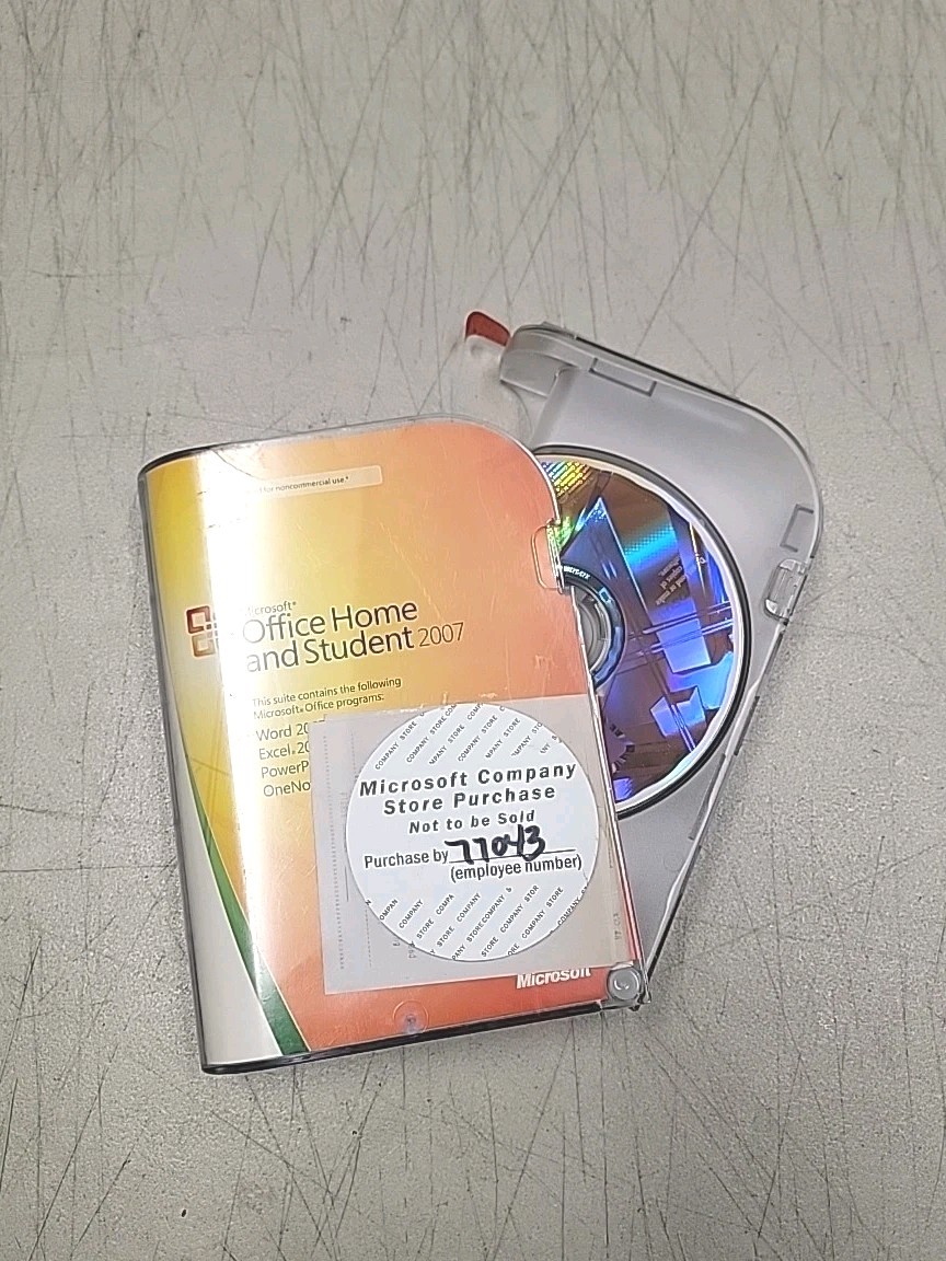 Microsoft Office Home And Student 2007 Software Suite CD for Windows XP/Vista