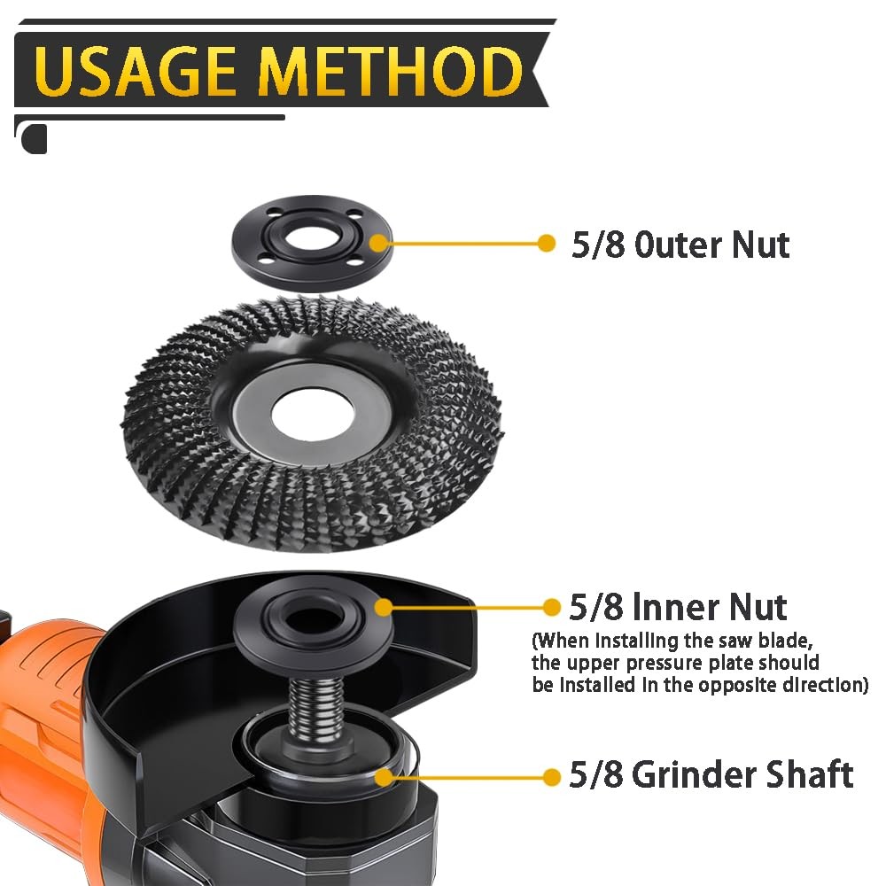 7PCS Angle Grinder Nut Angle Grinder Flange Wrench, Premium Flange Metal Lock...