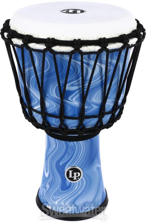 Latin Percussion World 7" Rope Circle Djembe - Blue Marble