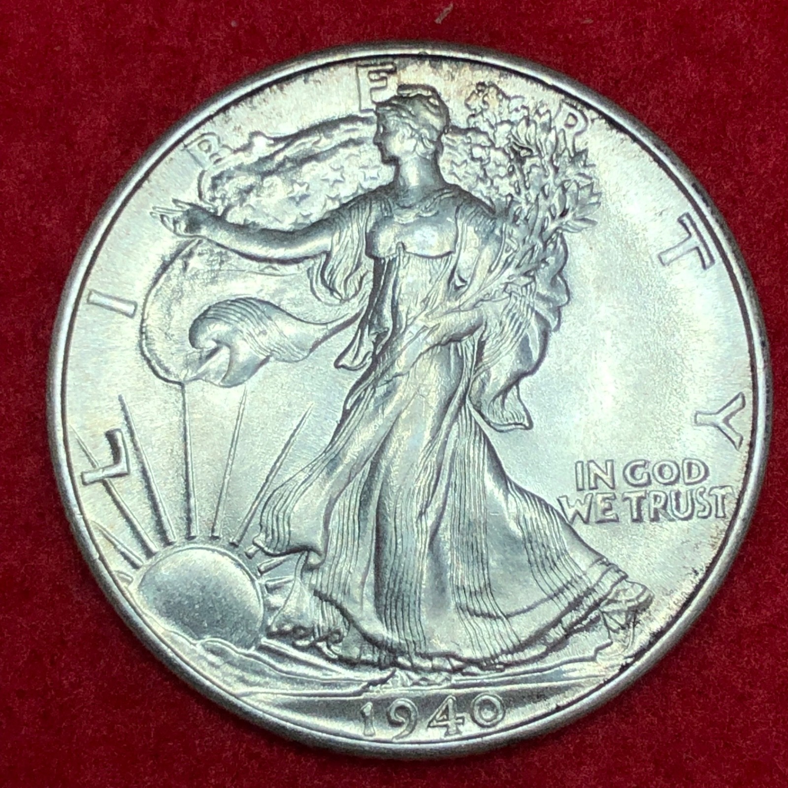 BU 1940 Walking Liberty SILVER Half Dollar UNCIRCULATED UNC MS #768