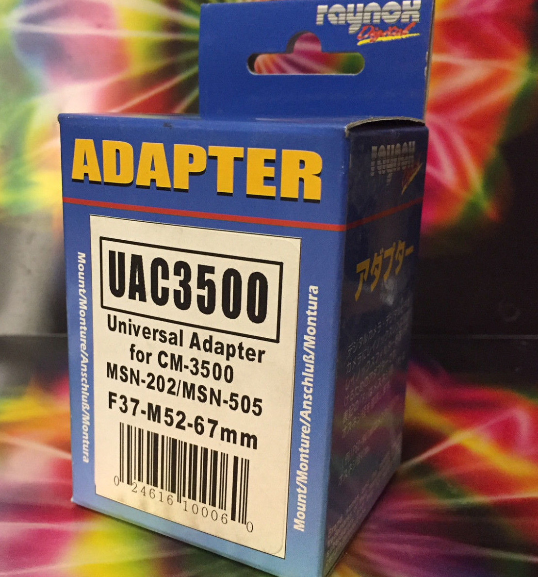 Raynox Universal Adapter UAC3500 F37-M 52 55 58 62 67 (UAC-3500 MSN-202 MSN-505)
