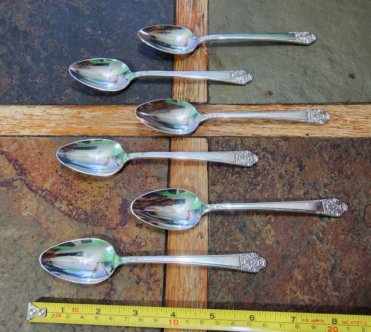 6 ANCHOR ⚓ROGERS c1941 PRECIOUS SILVERPLATED TEASPOONS 🫖/ TEA 🍵 SPOONS