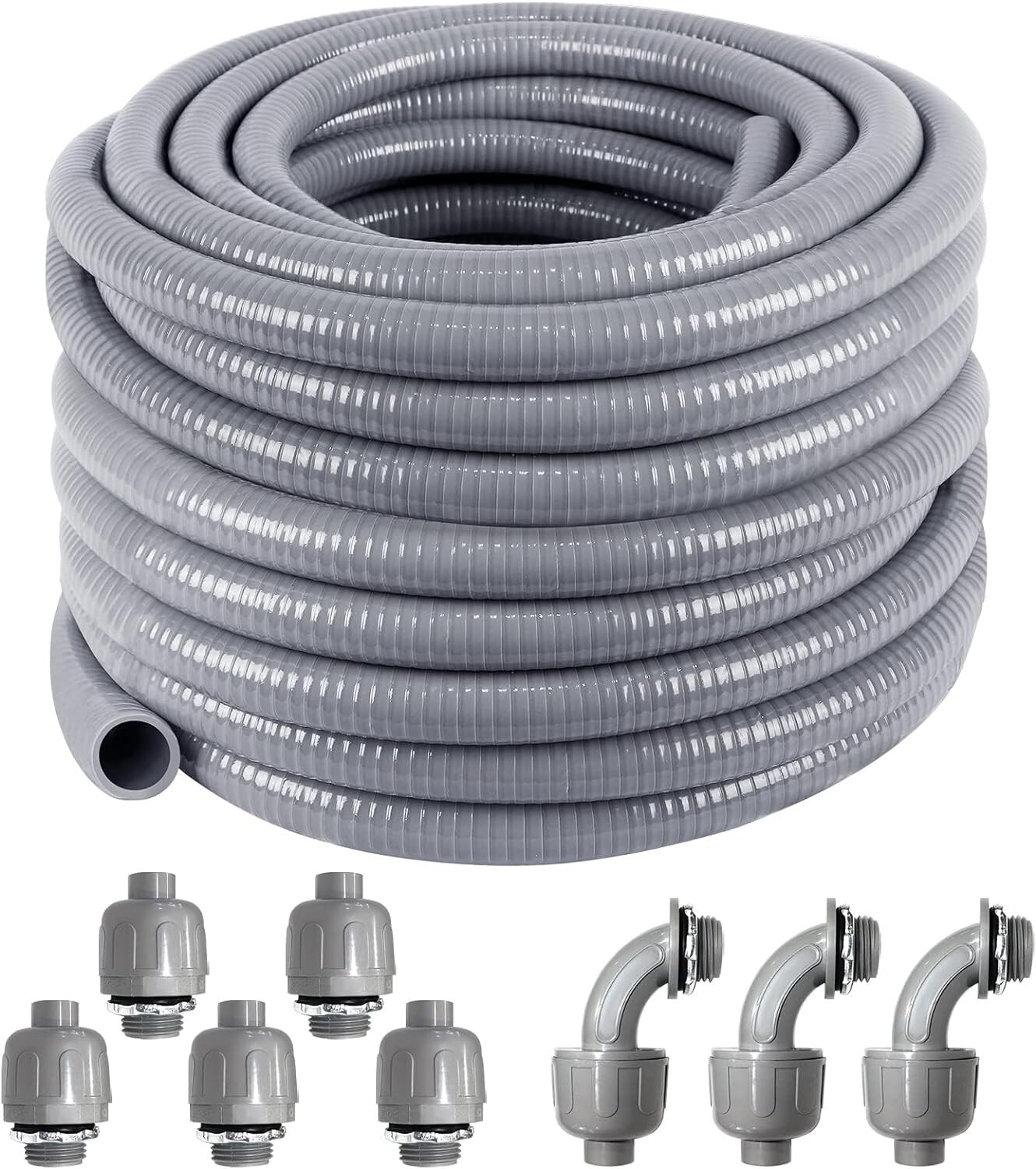 1/2" 50ft Electrical Conduit Kit - Flexible Non-Metallic Liquid-Tight Conduit