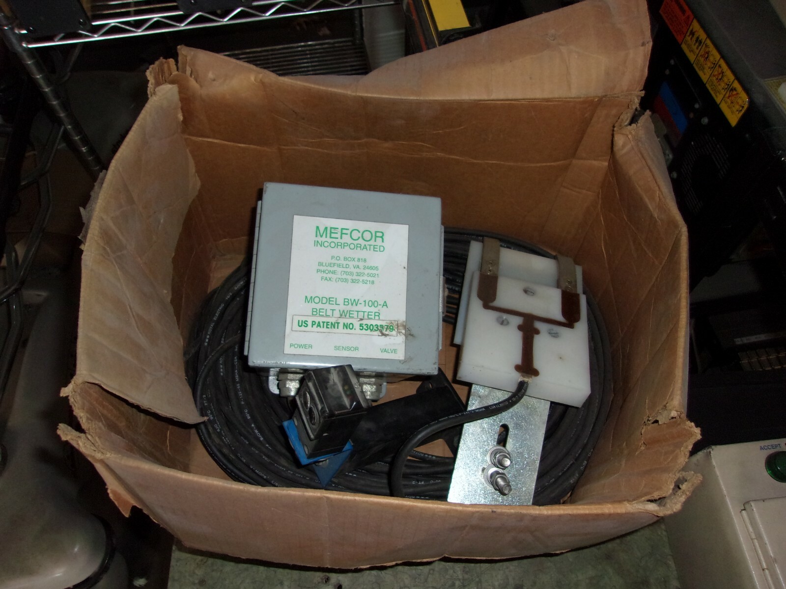 NEW SURPLUS IN BOX MEFCOR SOLID STATE BELT WETTER BW-100-A