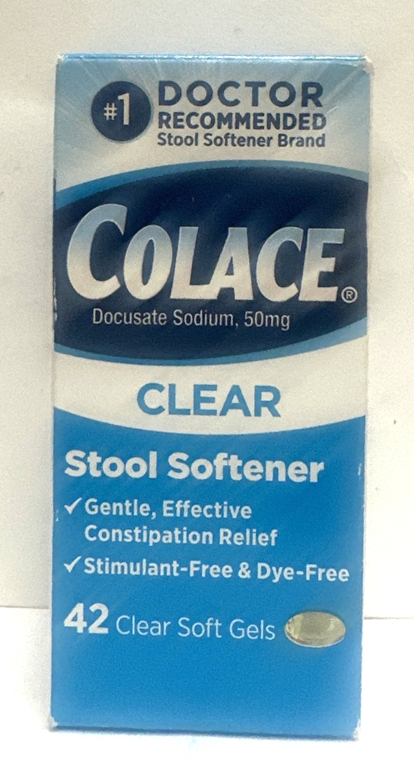Colace Clear Stool Softener,42 Clear Soft Gel  Exp07/2026
