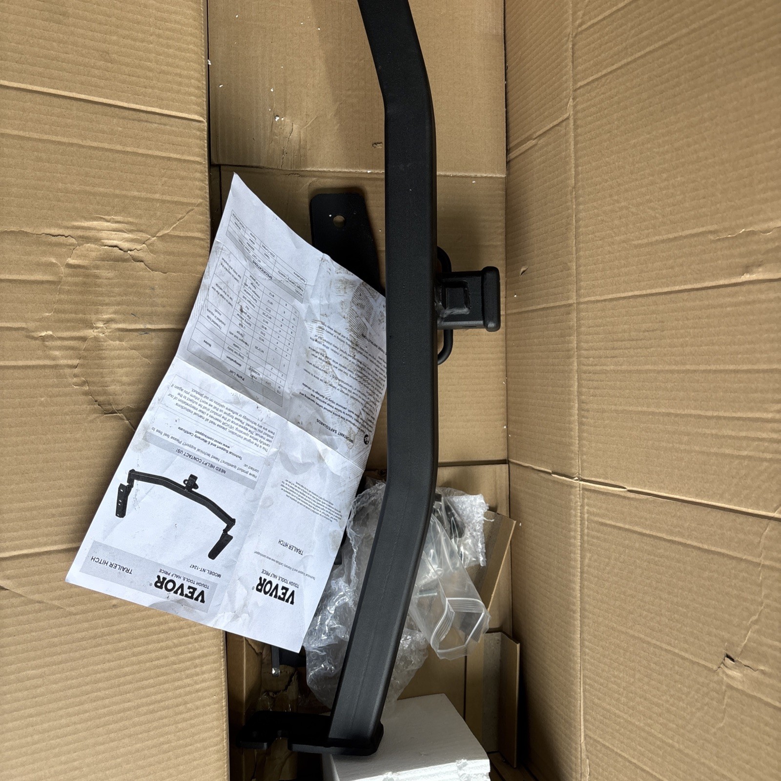 Class 3 Trailer Hitch, 2-Inch Receiver, Q455B Steel Tube Frame, Black 295
