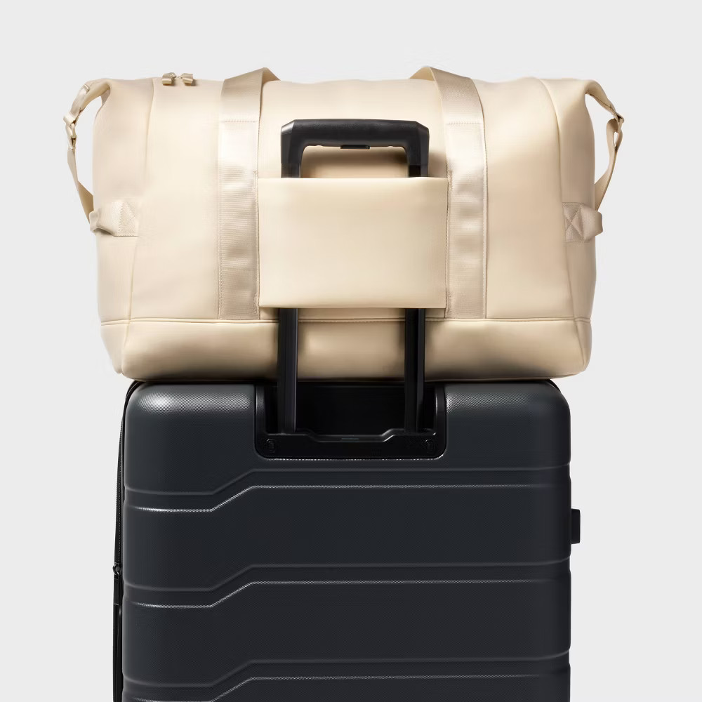 Faux Neoprene Weekender Bag - All In Motion - Cream