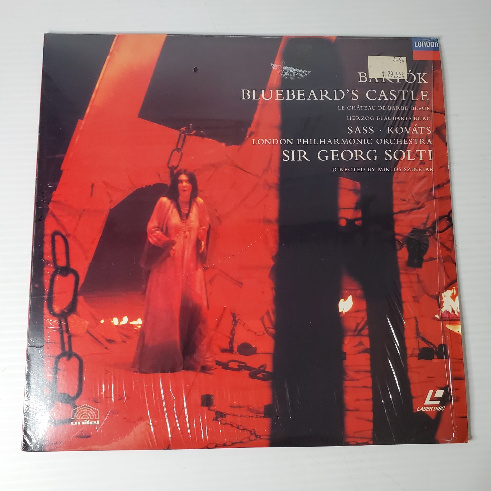 Bluebeard's Castle Laserdisc Bartok Sir Georg Solti London Extended Play Vintage
