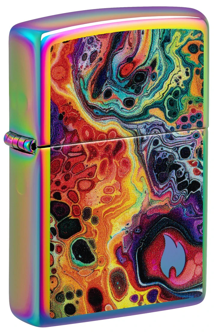 GENUINE Zippo SPECTRUM Lighter MOLTEN BUBBLES & FLAME Multi Colour NEW IN BOX