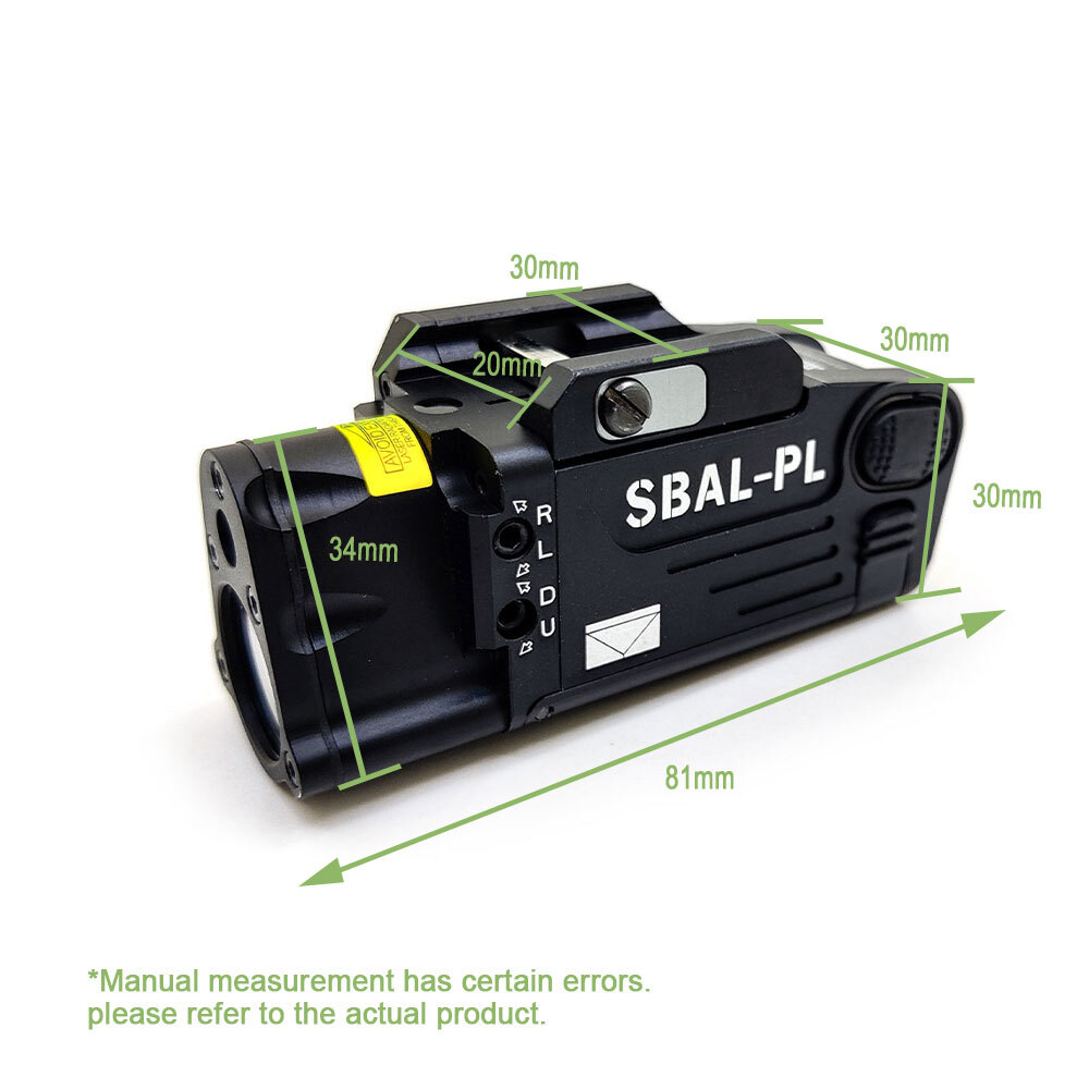 SBAL-PL DBAL-PL Weapon Light Scout Flashlight Combo Laser Strobe LED for Pistol