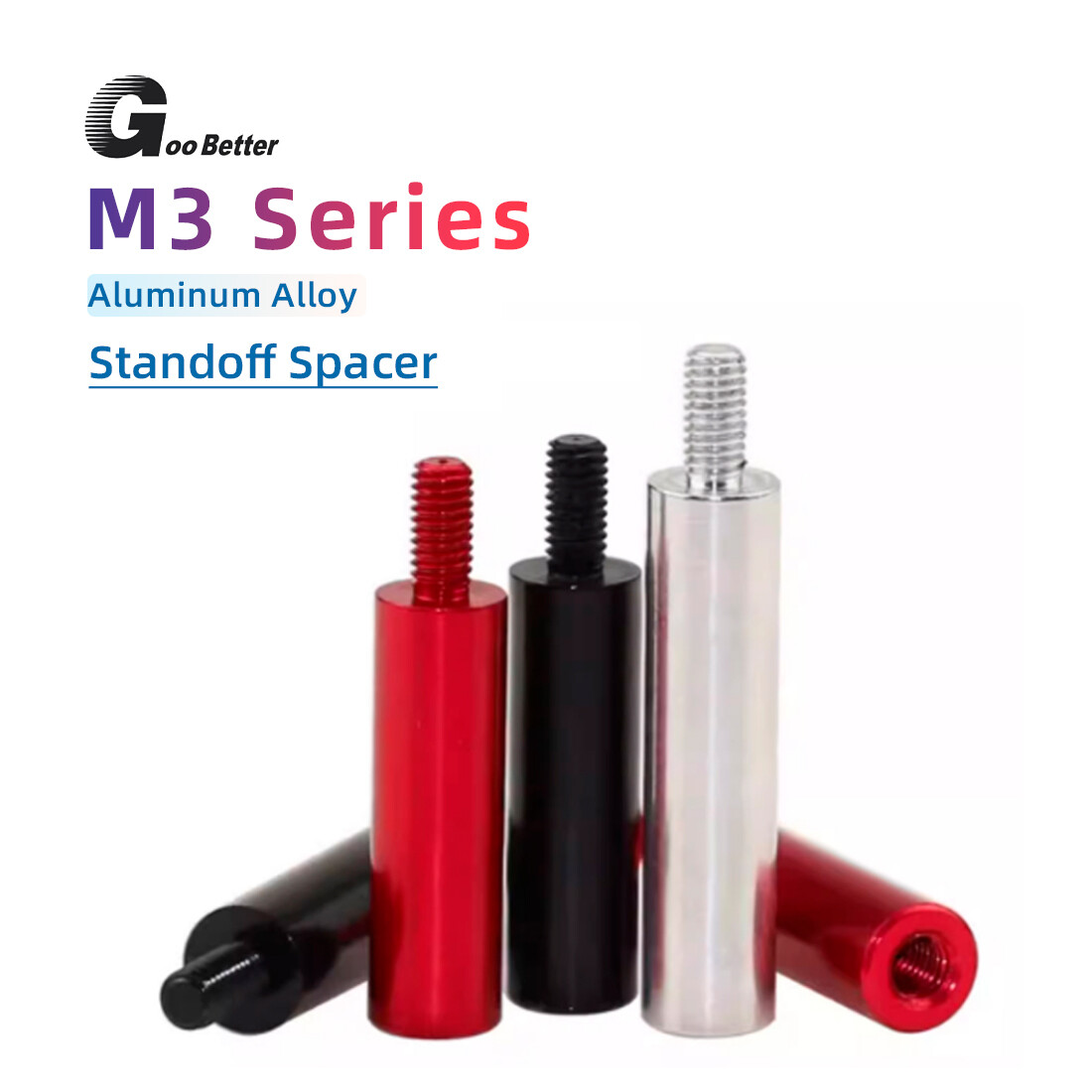 M3 Round Aluminum Standoff Spacer Male to Female 6-50mm Pillar PCB Motherboard