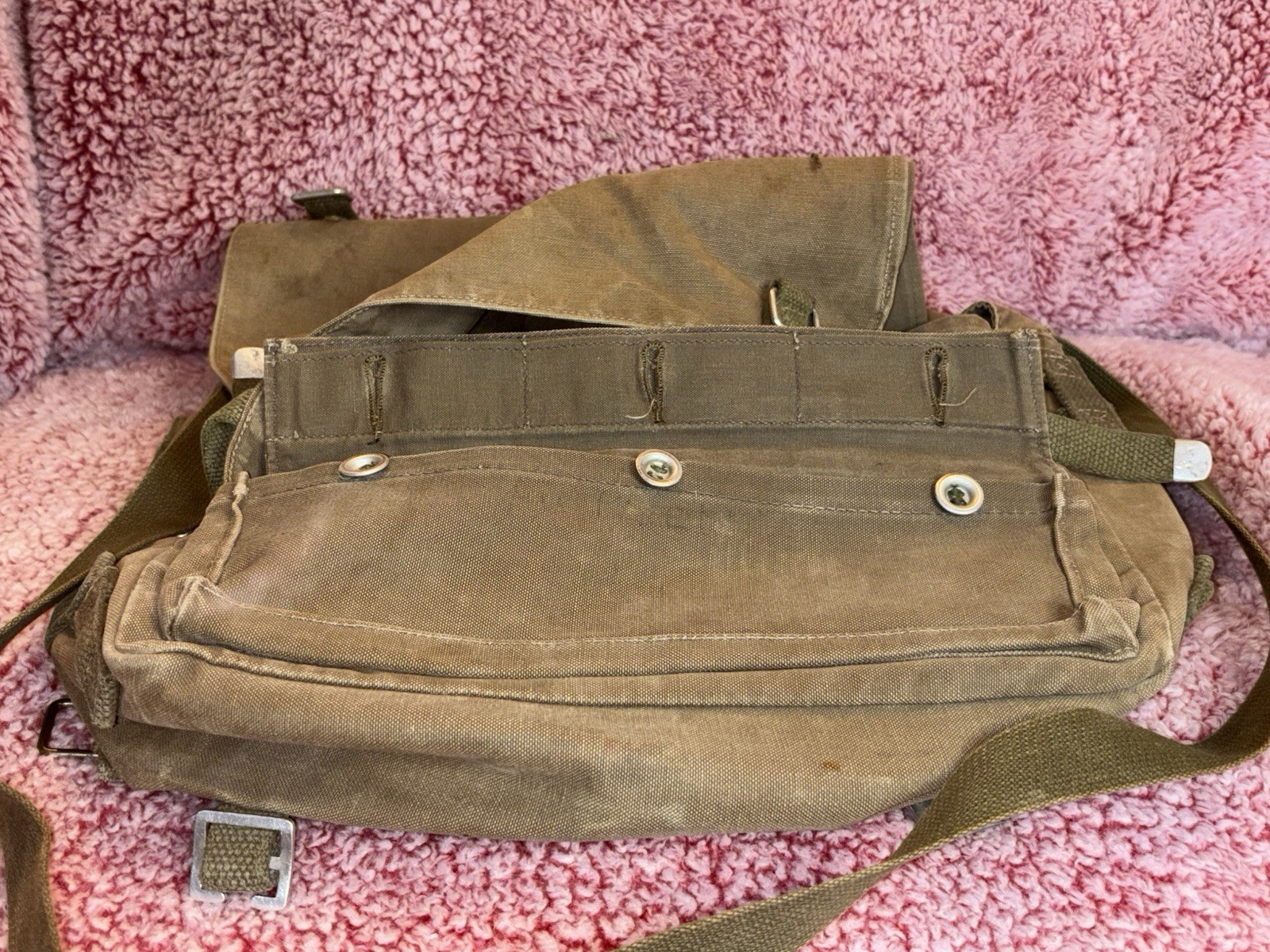 1960s West German Issue Heavy-Duty Canvas Shoulder/Hand Carry