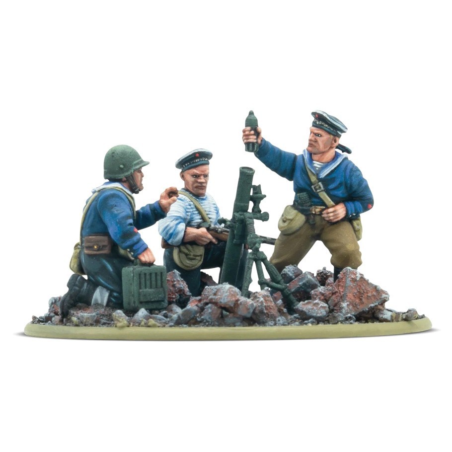 Soviet Naval Brigade Medium Mortar Team -Warlord Games-Bolt Action-