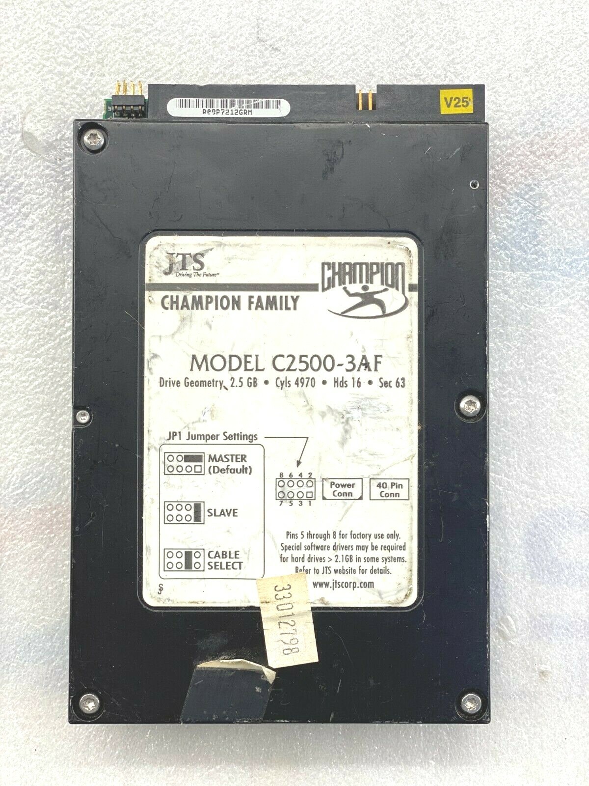 JTS CHAMPION  C2500-3AF 2.5GB IDE HARD DRIVE