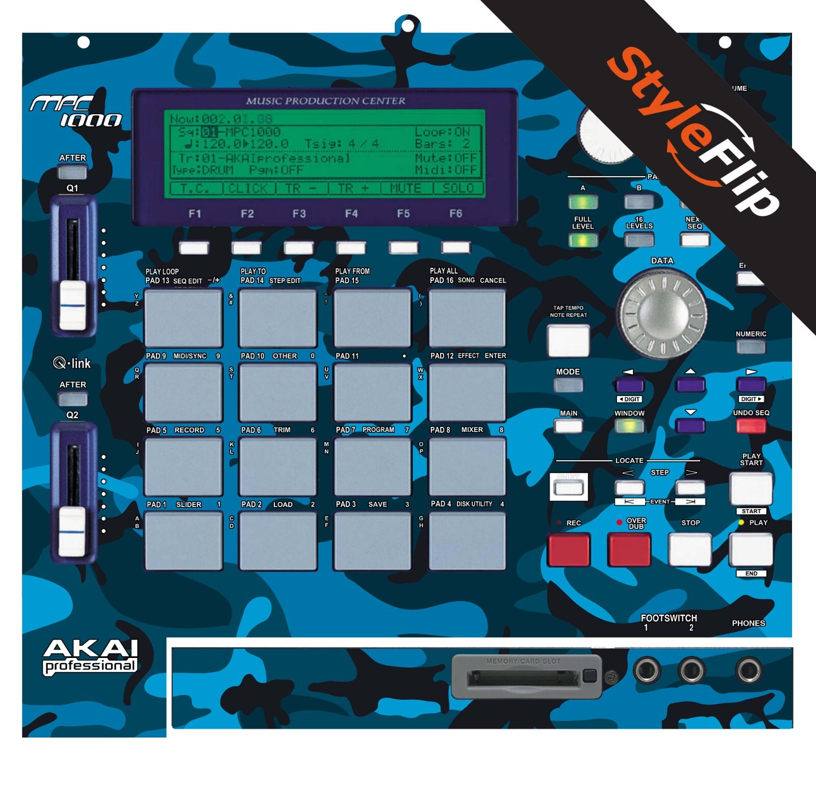 Akai MPC 1000 Skin | Camo Blue | Protective Decal | StyleFlip Skins