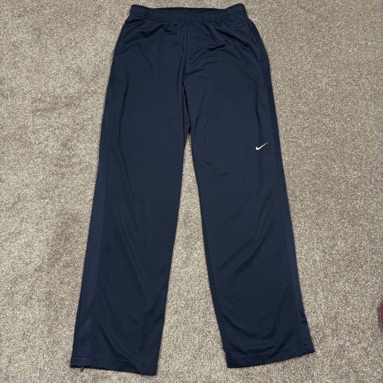 Nike Sweatpants Men Medium Blue Navy Athletic Gym Run Straight Comfy Track