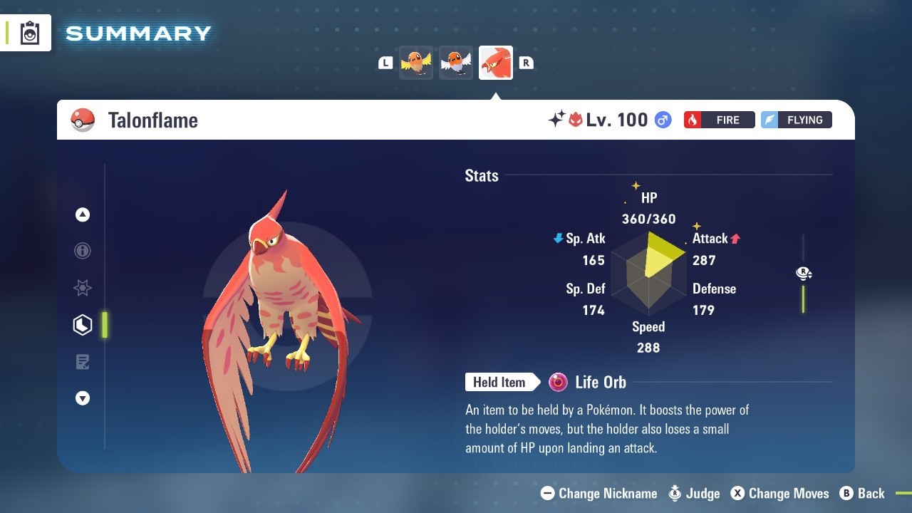 Pokémon Legends: Z-A Shiny Talonflame 6iv ✨Max EV✨ALPHA