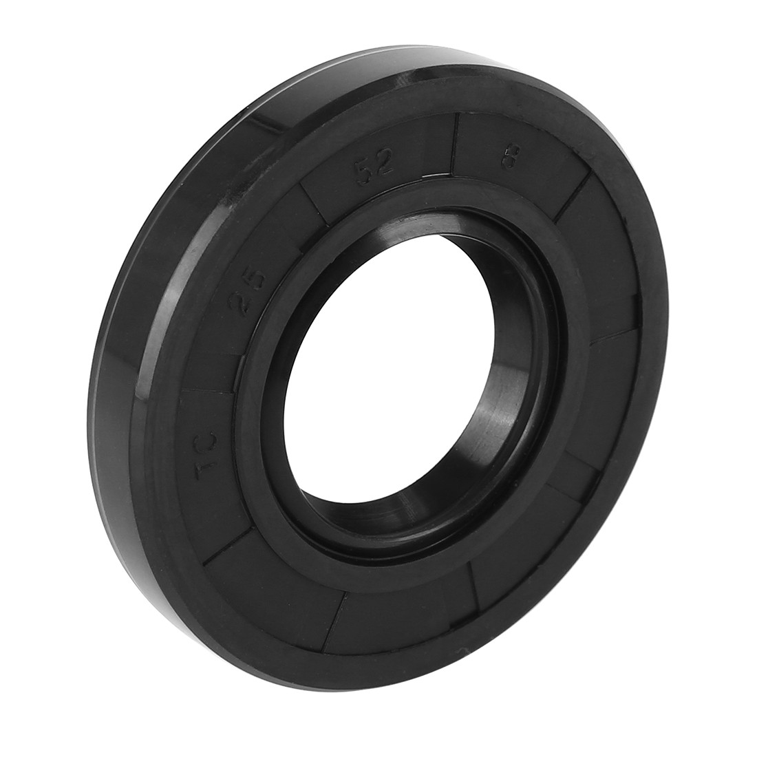 25mm x 52mm x 8mm Black Rubber Cover Double Lip TC Oil Shaft Seal