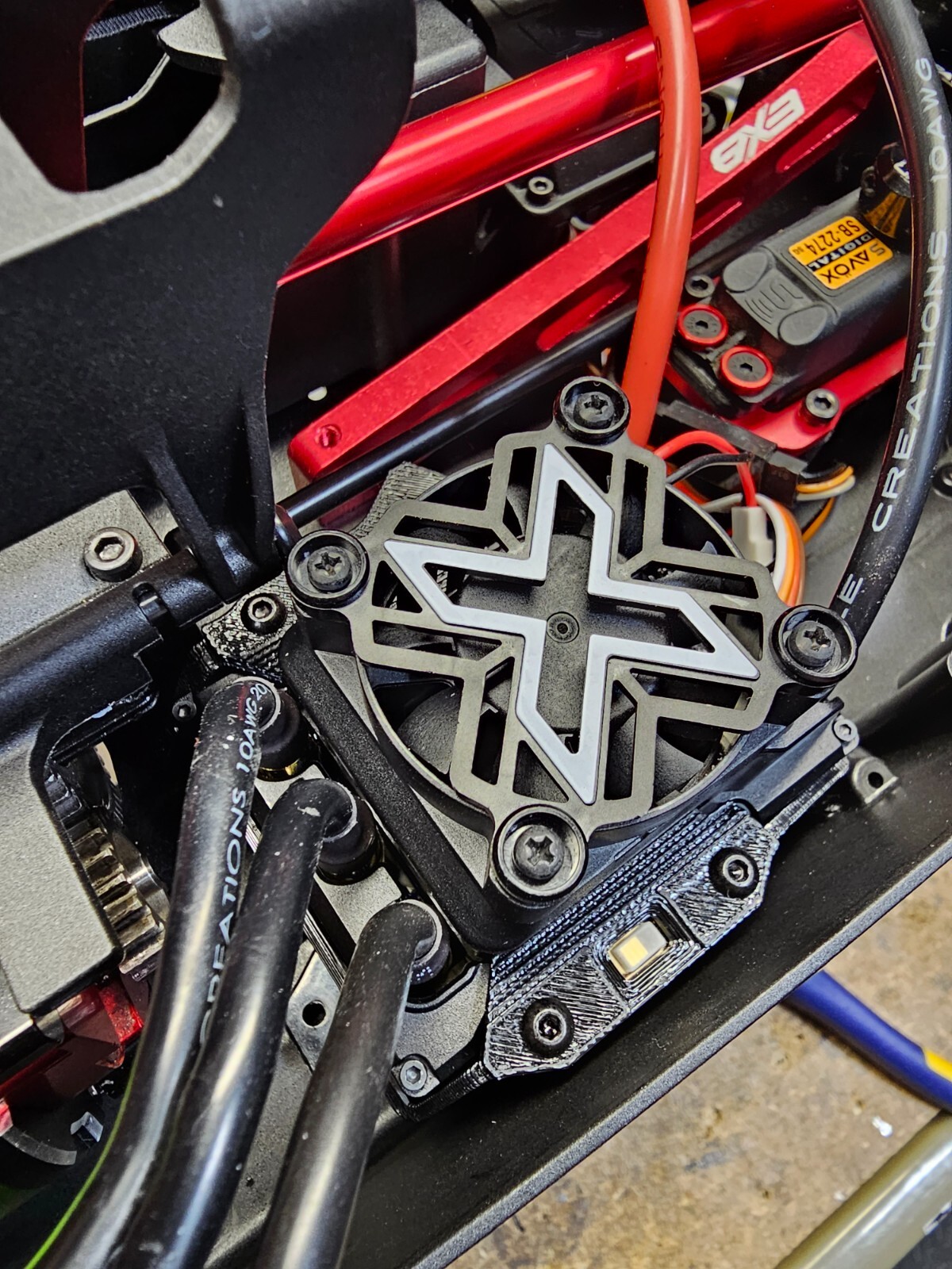 Castle Mamba Monster X 8S Cobra 6 ESC Mount for ARRMA 6s BLX Truck Buggy Truggy