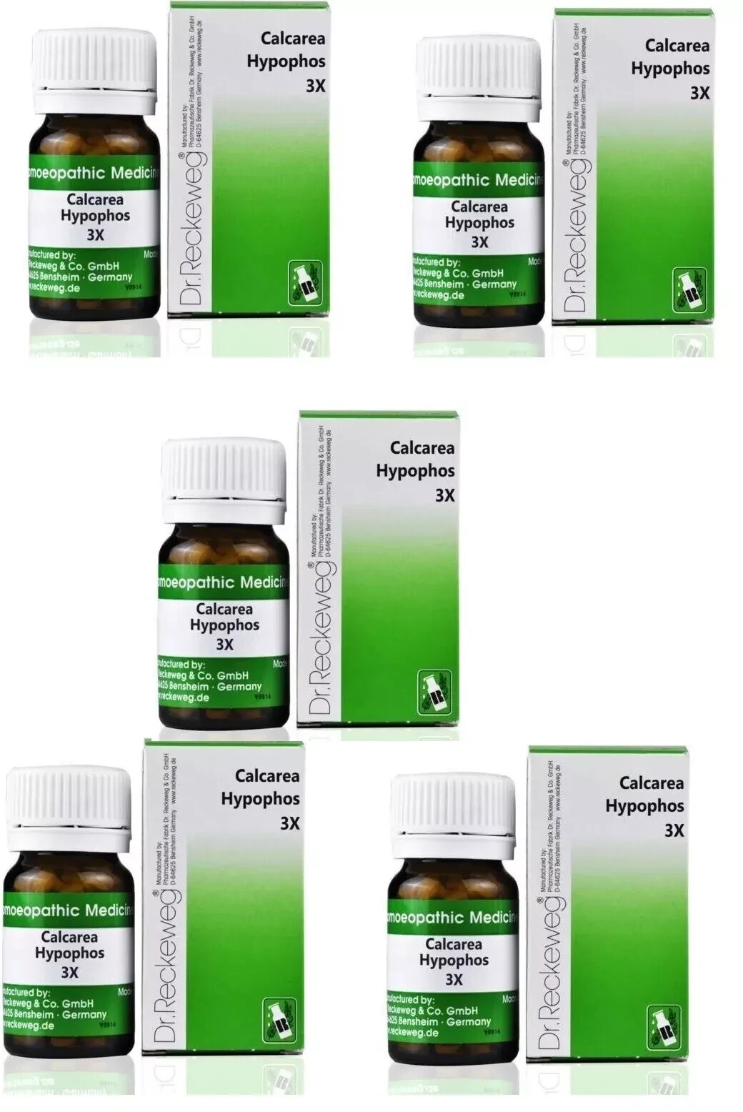 5 Packs Dr. Reckeweg Calcarea Hypophos 3X (20g) Homeopathy Remedy FREE SHIP