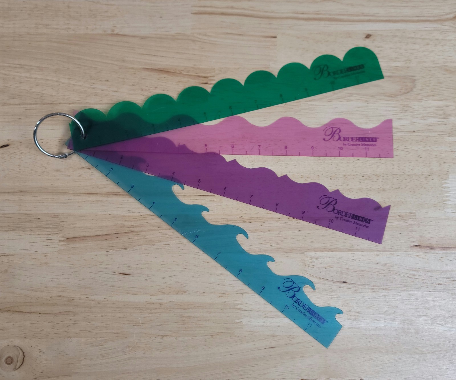 Creative Memories BORDERLINES C-Thru Rulers Borders Lot of 4