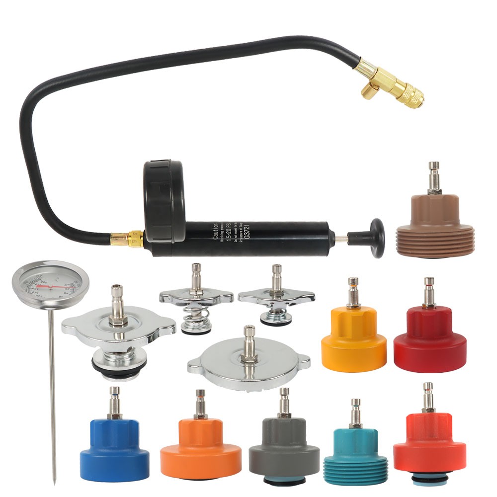 Universal Radiator Pressure Tester Cooling System Head Gasket Leak Detector 14pc