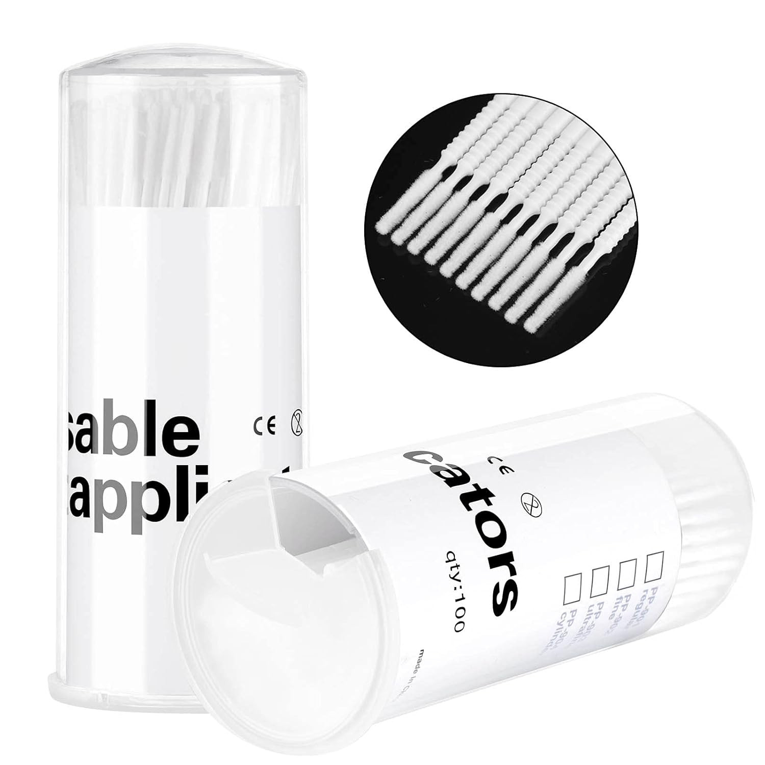 200 Pieces Disposable Micro Brush Applicator Microswabs for Eyelash Extension Re