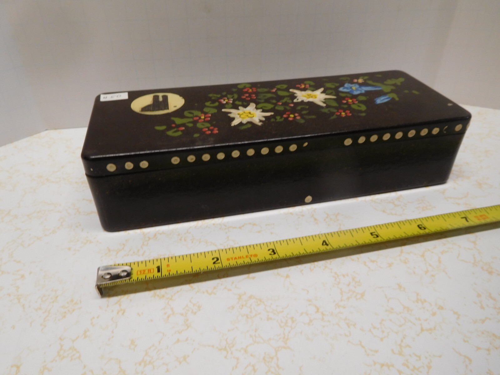 Splendid Vintage England Landmark Tower Painted Composite Box