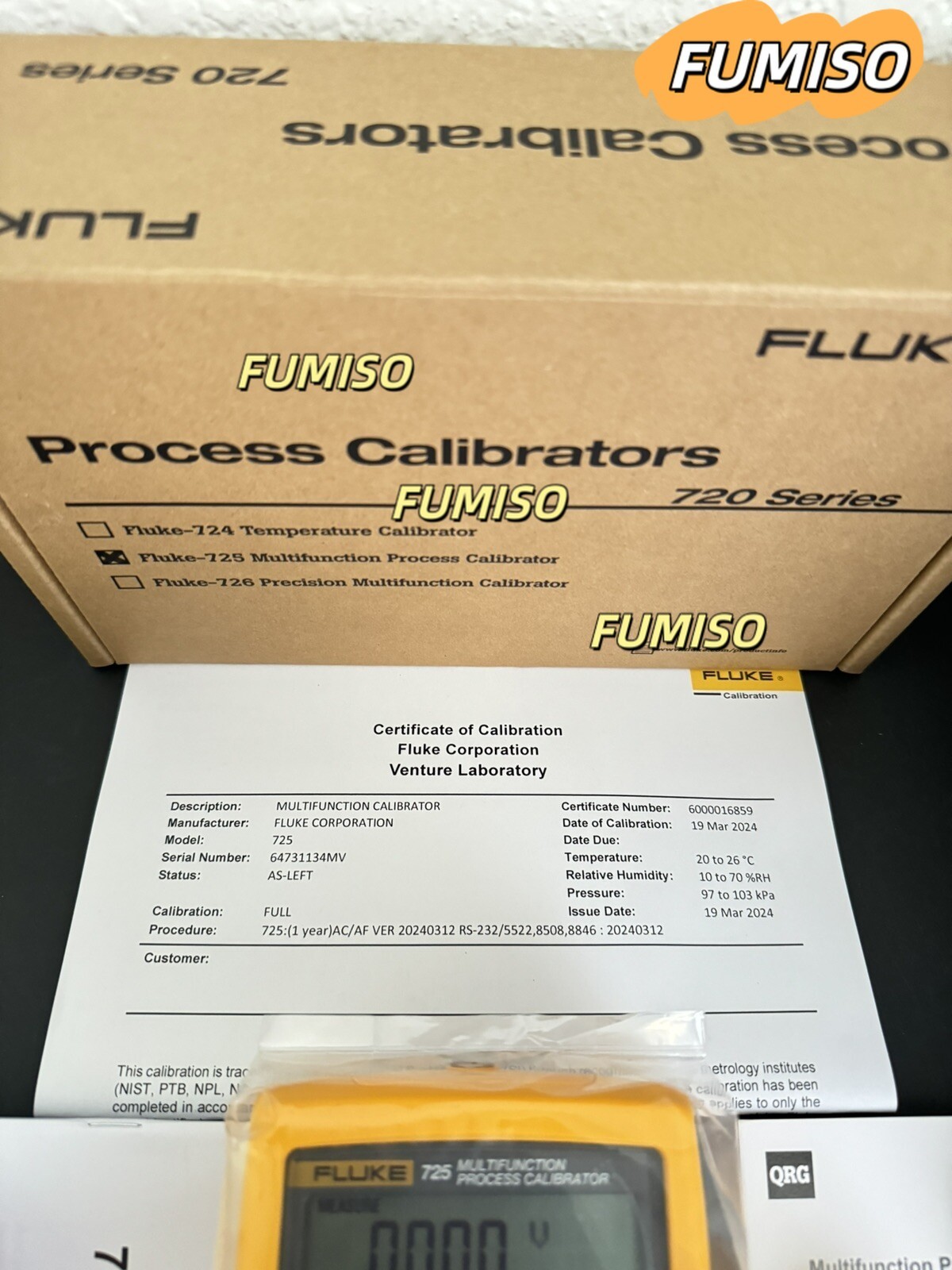 95%new Fluke 725 MULTIFUNCTION PROCESS CALIBRATOR /spro