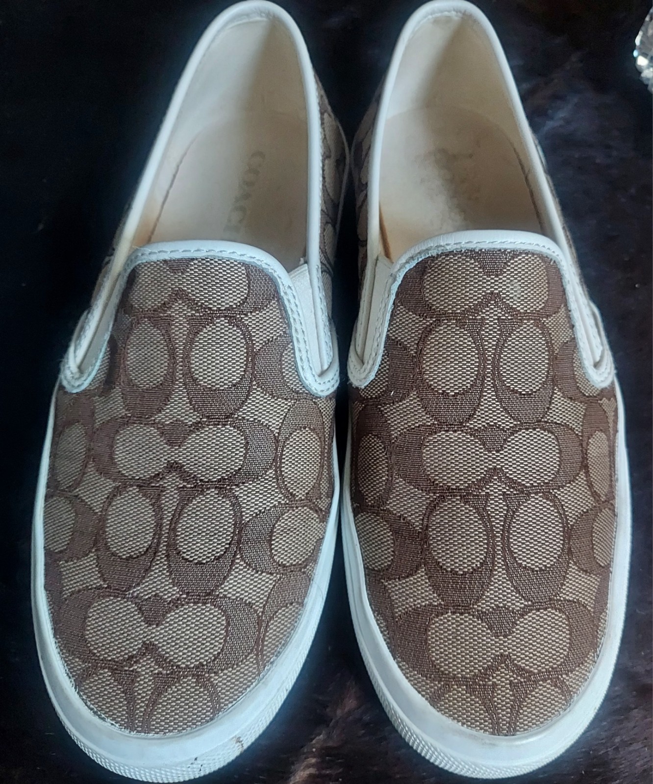 COACH, women's Chrissy Style,Signature Logo Slip On Casual Shoes, Size 9
