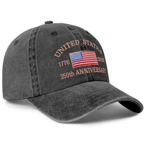 250th Anniversary USA Baseball Cap Embroidered Patriotic Hat