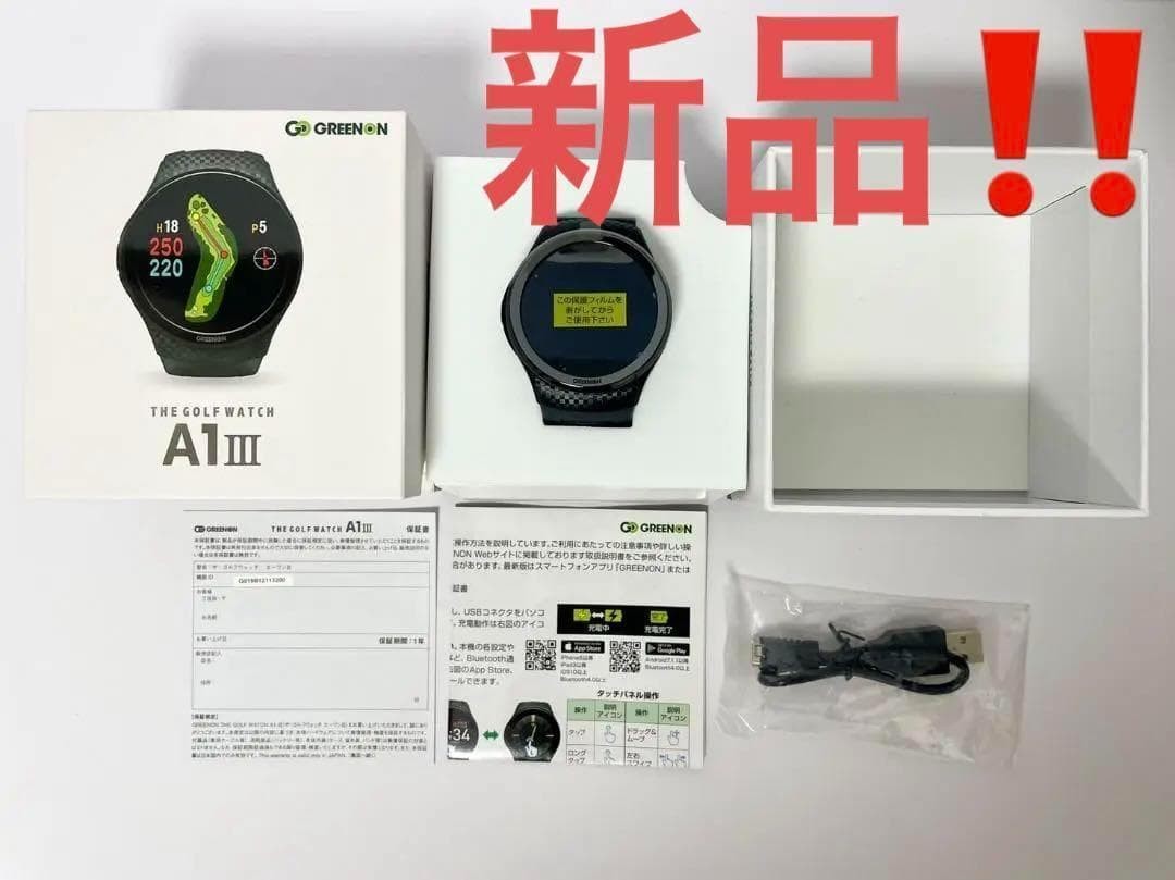 GreenOn Golf Watch Organic EL Model Unused Clear Display Black Garmin