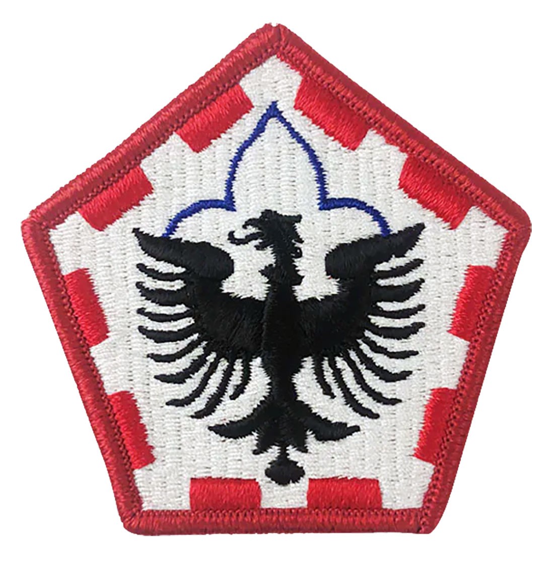 555th Engineer Group Color Patch with Hook Fastener-Veteran Owned Business