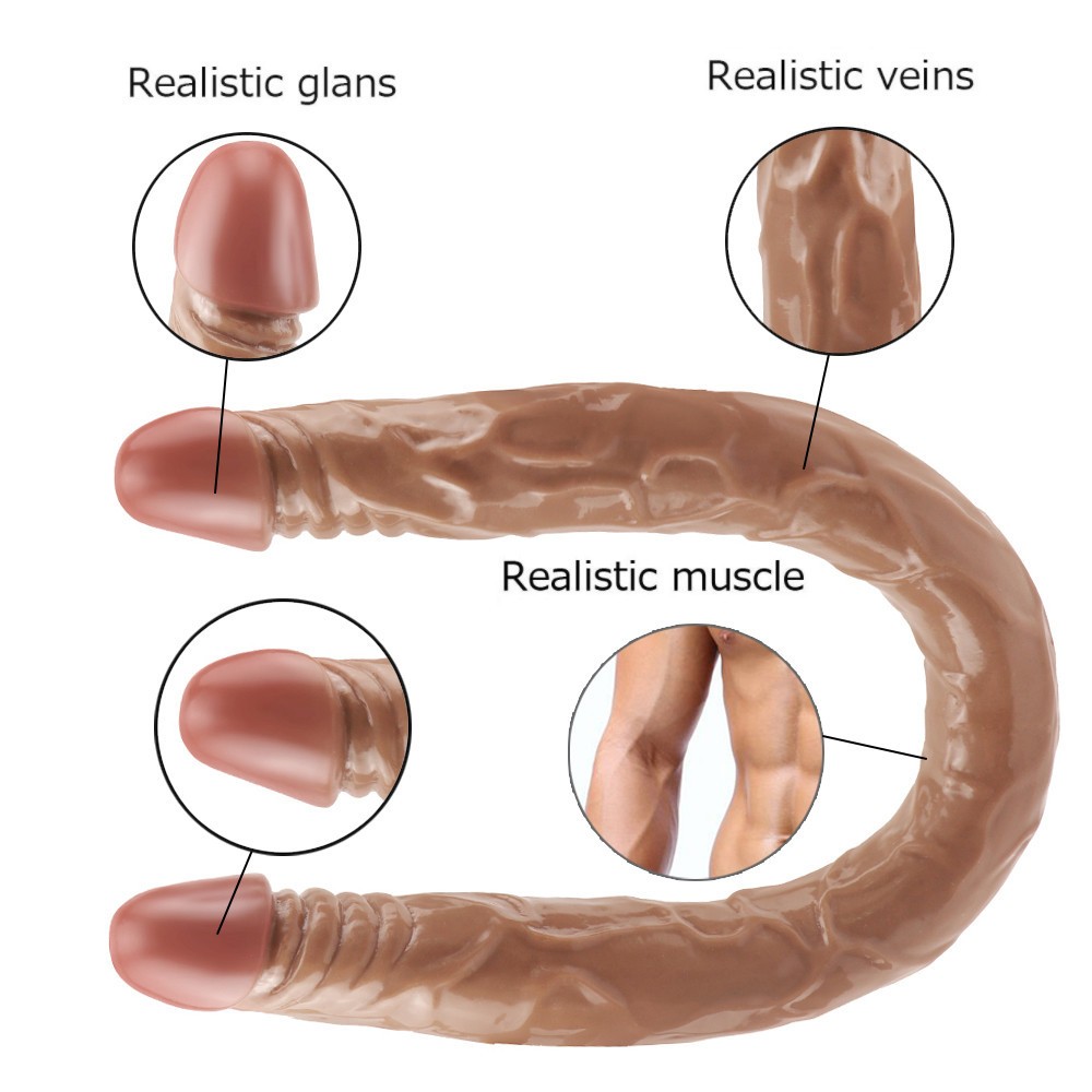 21.5inch Double Ended Huge Dildoe Big Cock G-Spot Massage Anal Sex Toy for Woman