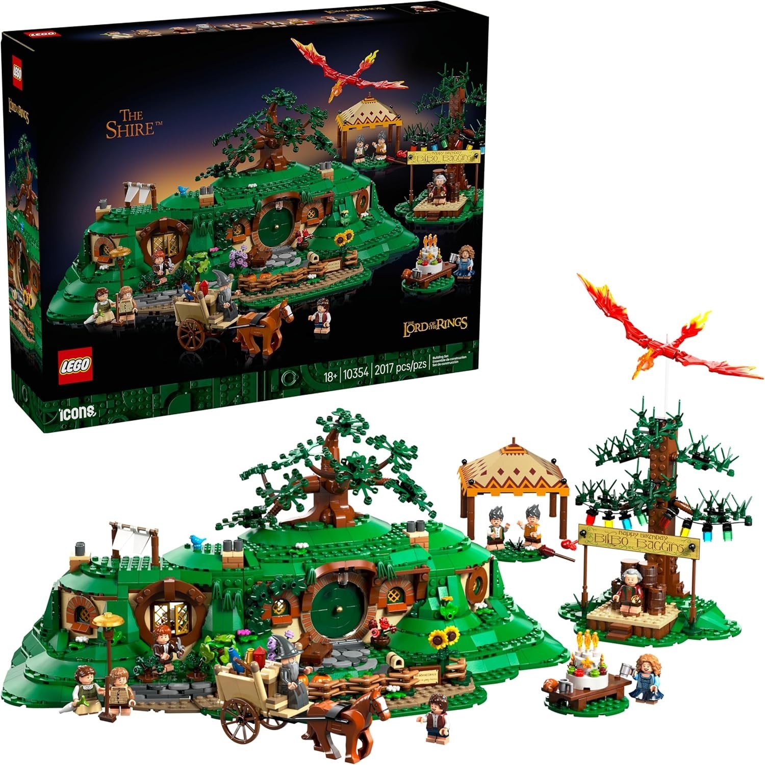 LEGO Icons The Lord of The Rings: The Shire Building Set, 10354 - No Import Fees