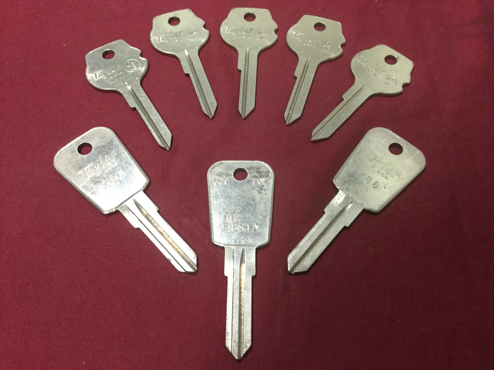 Fiesta & Opel by Taylor Automotive Key Blanks, Set of 8 - Locksmith