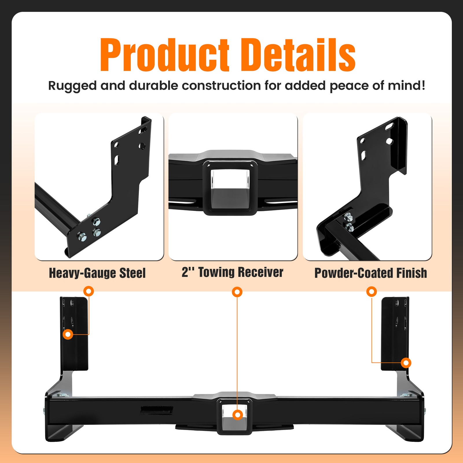 6000LBS Class 3 Trailer Hitch 2" Receiver For Dodge Sprinter 2500 3500 2007-2026